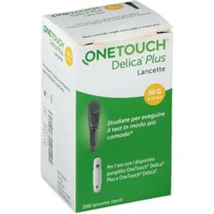 OneTouch Delica Plus Lancette Pungidito 200 Pezzi - Prelievo ematico confortevole e indolore