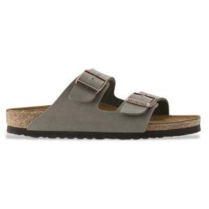 Birkenstock unisex. 151213 Sandali in pelle grigia Arizona Stone [3249941], Basso, Nessuno, Casual, Grigio