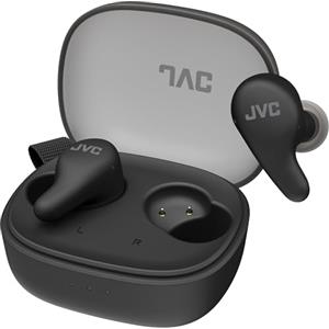 JVC Gumy HA-A23T - Auricolari True Wireless con Cancellazione del Rumore, Bluetooth 5.4, 26 ore di autonomia e Custodia di Ricarica USB-C, Nero