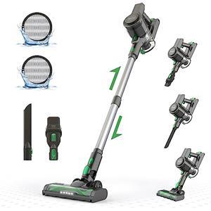 Vactidy V9 Aspirapolvere Senza Fili, 30KPa Scopa Elettrica Senza Fili, 250W Motore Brushless con Batteria Rimovibile, 45 Minuti Autonomia per Peli Animali/Tappeti/Pavimenti