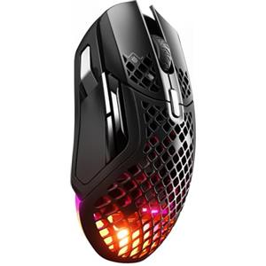 SteelSeries Aerox 5 Wireless - Mouse Gaming Wireless - Ultra leggero 74g - FPS, MOBA, Battle Royale - 9 pulsanti - Bluetooth/2,4 GHz - USB-C - Batteria 180h - Sensore 18k CPI - IP54 resistente