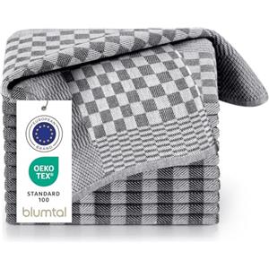 Blumtal Set Strofinacci Cucina Cotone - Canovacci Cucina Cotone 100% - Stracci Cucina Elevata Assorbenza - Certificati Oeko-Tex - Asciugamani Cucina - 50x70cm - 5 Pezzi - Nero
