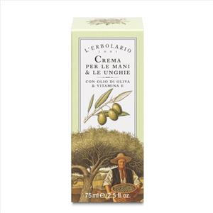 L'Erbolario Crema Mani & Unghie 75 ml - Nutriente con Olio d'Oliva e Vitamina E