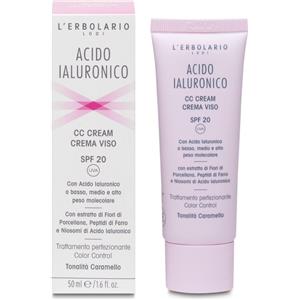 L'Erbolario Acido Ialuronico - CC Cream Crema Viso Colorata tonalità Caramello, 50ml