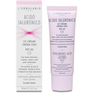 L'Erbolario Acido Ialuronico CC Cream Miele SPF 20 - Crema Viso Idratante e Colorata 50 ml