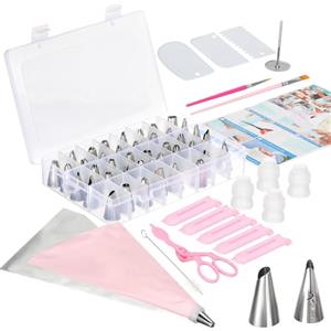 VINATO Beccucci Sac a Poche 83 Pezzi, Tulle Acciaio Inox, Sac a Poche, Custodia, Accessori Torte, Cupcake, Decorazioni