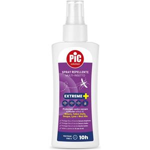 Pikdare SpA Pic Extreme Spray Repellente 100 ml - Protezione Intensa contro Zanzare e Zecche