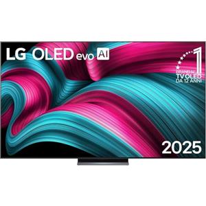 LG OLED evo AI C5 TV 83 pollici, Smart TV 4K, Processore α9 Gen8, Brightness Booster, webOS con AI, Dolby Vision e Atmos, Gaming con VRR e GSYNC 4K@144Hz, OLED83C54LA 2025