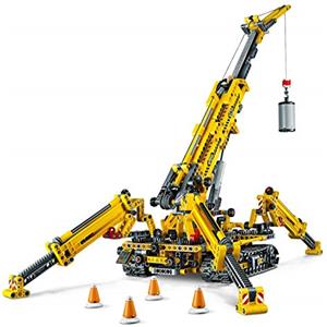 LEGO Technic Gru Cingolata Compatta, Ricostruibile a Torre Compatta, Set di Costruzioni 2in1, 42097