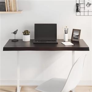 Owoxanthellate Tavolo in legno 100 x 50 x 2 - 4 cm, in rovere massello marrone scuro con bordo dell'albero, moderno tavolo da conferenza o tavolo da disegno per soggiorno, ufficio, cucina