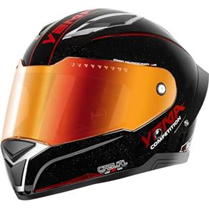 YEMA Casco da moto integrale per adulti, Casco unisex per ciclomotori e moto da strada con prese d'aria regolabili - Leggero e confortevole per scooter, cruiser YM-850
