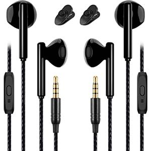 GAMURRY Auricolari, Cuffiette, Auricolare, Jack da 3,5 mm, Nero, Cuffie sportive, Resistente al Sudore, Isolamento del Rumore, Alta Qualità del Suono, Bassi Potenti, per Sansung,Xiaomi,Sony,Huawei etc