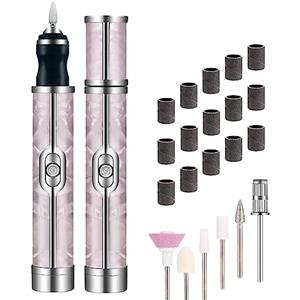 Ecagewill Fresa per Unghie Professionale 2000 Giri 4 speed adjustment portatile per Unghie elettrica set manicure Fresa unghie kit pedicure per Casa e Salone（rosso）