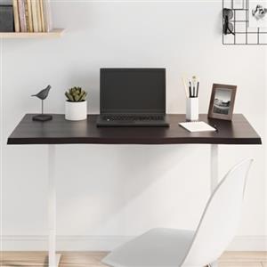 Owoxanthellate Tavolo da disegno in legno massello 100 x 50 x 2 cm, bordo albero di quercia marrone scuro laccato scrivania tavolo da disegno cucina ufficio gioco