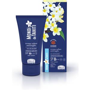 Helan Monoi De Tahiti Crema Solare Antirughe SPF 50 - Protezione Molto Alta per Pelli Chiarissime e Sensibili, 75 ml