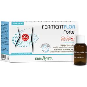 Erba Vita Fermentflor Forte - Integratore alimentare in 10 flaconcini per l'equilibrio della flora intestinale