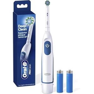Oral-B Pro 100 3D White, Spazzolino da denti a batteria, Bianco
