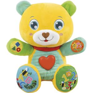 Clementoni Lele Coccole e Parole - Peluche Interattivo Parlante per Bambini con Tasti Educativi e Cuore Luminoso