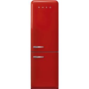Smeg linea Anni '50 Smeg Frigorifero combinato con cerniere a destra a libera installazione FAB32RRD6 finitura rosso da 60 cm