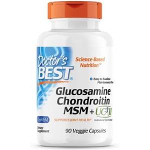 Doctor's Best Glucosamina Condroitina MSM UC-II - Integratore per la salute delle articolazioni, 90 capsule vegetali