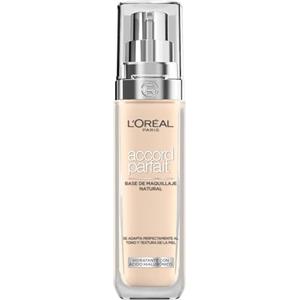 L'Oréal Paris True Match Fondotinta Liquido 30 ml - 1N Ivory con Acido Ialuronico e Texture Cremosa