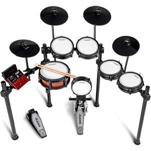 Alesis Nitro Pro XL Batteria Elettronica a 10 Pezzi con Pad Dual Zone in Mesh, Più di 500 Suoni BFD, Bluetooth, Drumeo, USB MIDI