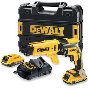 DeWALT Avvitatore per Cartongesso DCF620D2K-QW 18V 2.0Ah con Motore Brushless e Caricatore a Nastro