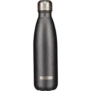 Cartomania Borraccia Termica Glitterata In Acciaio Inox 500 ml, Brillante Nera, BPA free, mantenimento temperatura fino a 12h caldo 24h freddo