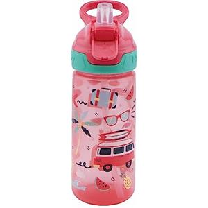Nuby - Biberon Flip-It con Beccuccio Morbido - Bicchiere Antigoccia per Bambini con Manico Pratico - Lavabile in Lavastoviglie - Ideale per l'Asilo e la Scuola - Rosa - 540 ml
