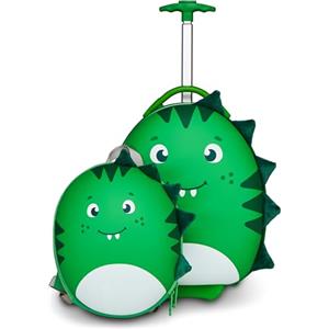 SJ GANG STYLE JAM GANG Set Zaino Trolley Viaggio Per Bambini A Forma Di Animaletto, Dotato Di Cinghia Pettorale Con Fibbia, Schienale Imbottito E Tag Portanome Interno