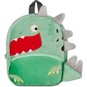 SJ GANG STYLE JAM GANG Zaino Asilo Scuola Bambini, Draghetto, Verde, Taschina frontale, Zainetto Bambino, Scuola Materna