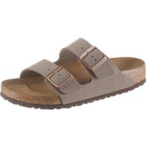 Birkenstock Arizona - Sandali Unisex con Plantare Anatomico in Sughero e Lattice, Tomaia in Birko-Flor, Colore Beige (Stone Nubuk), Taglia 39 EU