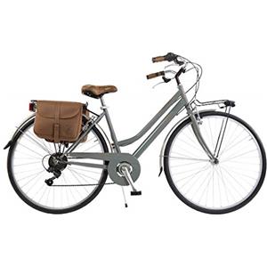 Via Veneto By Canellini Bicicletta Citybike Ctb Donna Vintage Retro Via Veneto Acciaio (Grigio, 46)