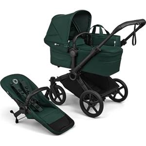 Bugaboo Passeggino Bugaboo Donkey 6 singolo, convertibile in modalità doppia e gemellare, per neonato e bambino piccolo, doppio spazio di archiviazione e borsa laterale, facile da maneggiare con una mano