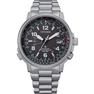 Citizen Pilot CB0240-88E Orologio Eco Drive Acciaio Radiocontrollato da uomo quadrante nero