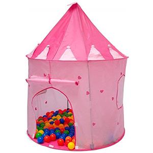 LittleTom Tenda Giocattolo Bambina 100x100x135cm Piscina di Palline Pop-up Rosa