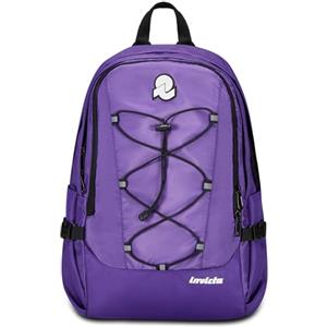 Invicta Zaino Ufficio Act Smart Plain, Viola, Doppio Scomparto Con Tasca PC, Tasca Borraccia, Tasca Con Organizer, Cinghia Vita, Nastri Torace e Regolazione Volume, Lavoro Scuola Viaggio