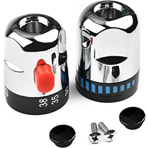 QOXEZY 1 paio di maniglie termostatiche e di controllo dell'acqua on/off per COMBO per rubinetti miscelatore vasca doccia, manopola di controllo della valvola della doccia manopola di controllo della