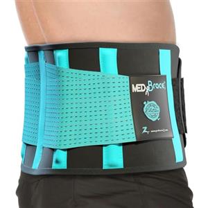 MEDiBrace Fascia Lombare Supporto Schiena per Uomini e Donne Fascia Elastica Lombare Ortopedica, Cintura Lombare, Cintura Posteriore per il dolore da Sciatica, Ernia del disco, Stenosi spinale