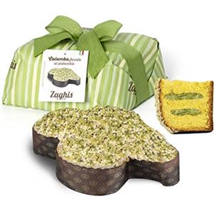Zaghis IL DIFETTO DI ESSERE BUONI COLOMBA AL PISTACCHIO ZAGHIS 800g - Ricetta Artigianale con Cremosa Farcitura di Pistacchio, ricoperta da Granella di Pistacchio Croccante e Scegliette di Cioccolato Bianco