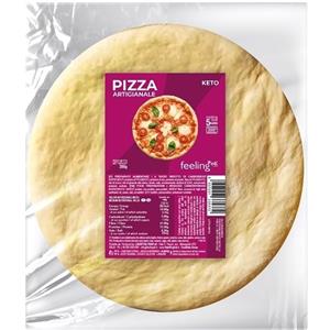 Feeling Ok Pizza Artigianale Keto 200gr - Basso contenuto di carboidrati, pronta in 5 minuti, da condire a piacere