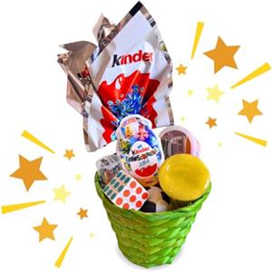 NARAMAKI Cesto Pasquale Per Bambini a Sorpresa Unisex - 1 Mini Uovo di Pasqua Kinder da 41 gr + Gadget a Sorpresa - Regalo Pasqua 2025