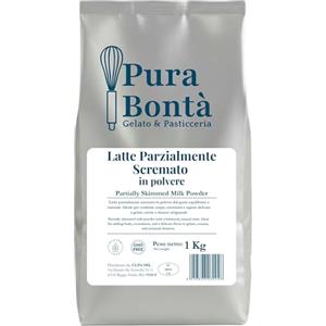 PURA BONTÀ Latte Parzialmente Scremato in Polvere 1kg | L'Equilibrio Perfetto tra Gusto e Leggerezza | Solubilità Istantanea per Bevande, Gelati e Ricette | Confezionato in Italia