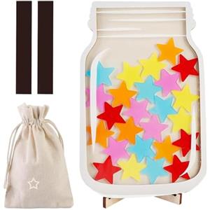 MWZBTG Barattolo di ricompensa Magnetico per la Lavagna 'Aula, Barattolo di ricompensa Magnetico, di incentivi, Grafico e ricompense magnetiche per Bambini in Barattolo di Stelle, per