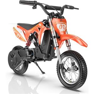 HillMiles Milerocket 1 Moto Elettrica Bambini Per Bambini 4-10 Anni, 3 Modalità Velocità：8/12/25 Km/h, Batteria Da 36V 4Ah, Autonomia Fino A 20 Km, Mini Moto Con Doppia Sospensione