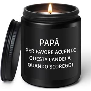 Coldbling Regalo Papà, Regali per Papa, Originali Regalo Papà Compleanno, Candela per Papa, Candela al Sandalo(200g)