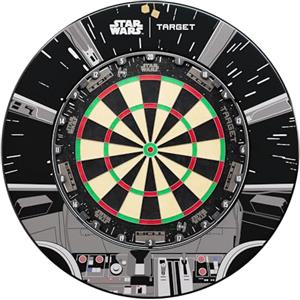 Target Darts Star Wars TOR Dartboard Set con Surround | Bersaglio da Competizione con Freccette a Punta in Acciaio, Design Disney Galaxy