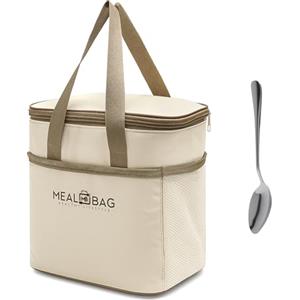APOMOONS 9L Borsa Frigo Piccola da Viaggio con 1 Cucchiaio,Borsas Termica Portatile Borsa Pranzo Isolata Pieghevole Borsas Isolata con Grande Capacità Impermeabile per Lavoro, Picnic, Scuola, Viaggio