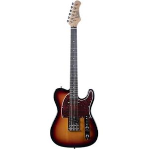 EKO GUITARS - Chitarra Elettrica TL‑300, Corpo Pioppo, Manico Acero, Tastiera Laurel 22 Tasti, 2 Pickup Single‑Coil, Ponte Fisso Stile Tele, Scala 650 mm, Colore Sunburst