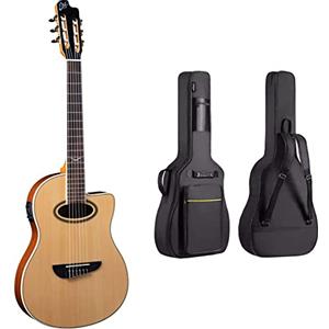Eko, GUITARS - NXT N N100CE NATURAL & CAHAYA Custodia Chitarra Borsa per Chitarra Classica o Chitarra Acustica Impermeabile in Tessuto Oxford (Nero)